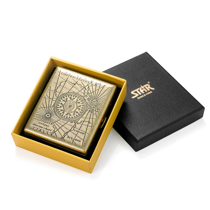 Металеве тютюноприладдя для 20 сигарет: стильний футляр для сигарет для чоловіків та жінок, подарунок