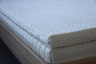 Special size 5cm viscoelastic mattress topper with Milano cover, firmness 2, Visco topper, memory foam, gel foam (150x200cm)