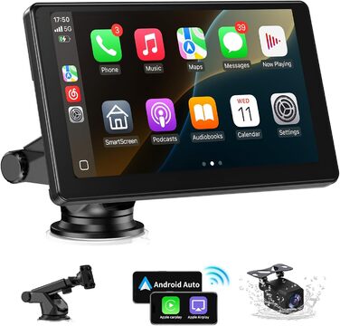 9-дюймовий CarPlay дисплей з сенсорним екраном, бездротовий Android Auto, GPS, Bluetooth, AUX/FM для авто