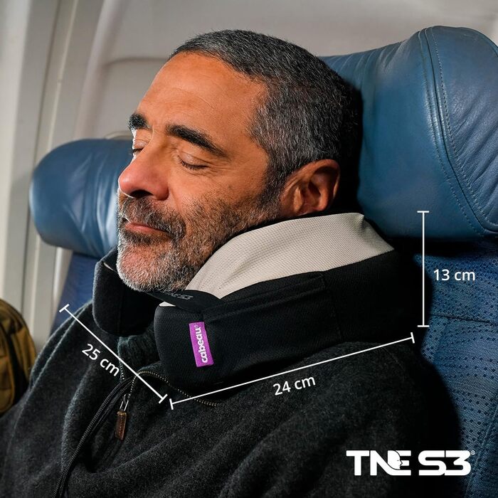 Подушка для шиї Cabeau Evolution TNE S3 Reisekissen - Memory Foam для подорожей, офісу та ігор (Vegas) з фіксатором