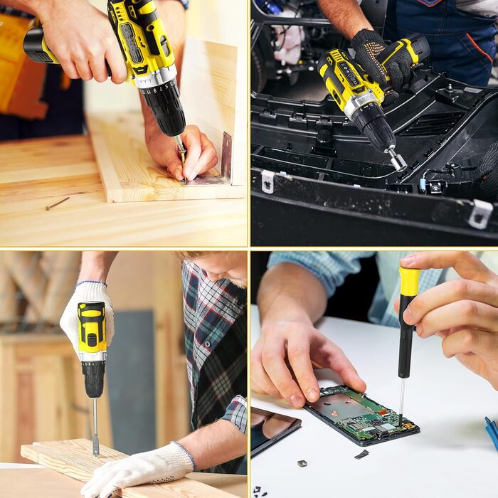 Набір інструментів TLGREEN 138-tlg з акумуляторним шуруповертом 12V для ремонту та DIY, акумуляторний інструмент для дому