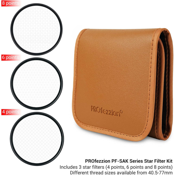 Зоряний фільтр PROfezzion Sternfilter 77mm Starburst (3 шт.) для Canon/Nikon