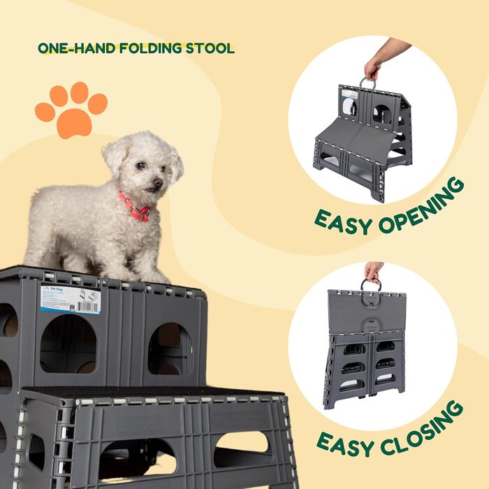 Сходинка для собак Bee Neat, складана, портативна, для великих, середніх та маленьких собак, підходить для ліжка, авто, SUV та іншого