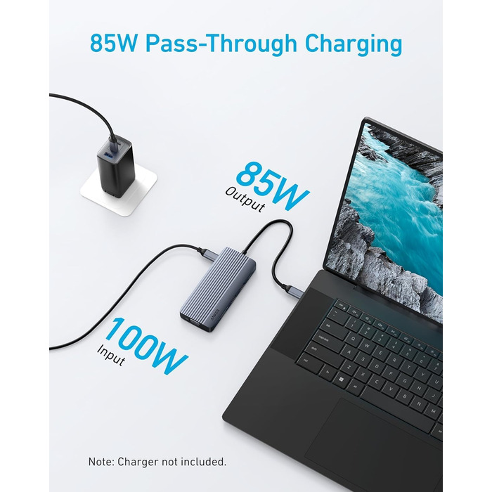 Хаб USB-C Anker з двома HDMI, 100W, 10Gbit/s, 10-в-1 для MacBook, Dell, iPad Pro