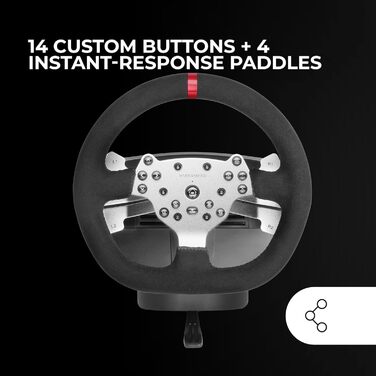 Кермо Mars Gaming MWH-RSX для SimRacing з Force Feedback та 3 педалями, 12 передач, 14 кнопок, PC/PS4/Xbox Series X|S