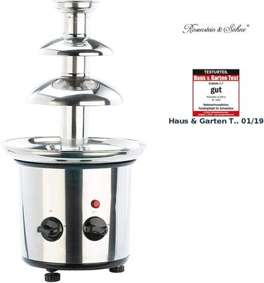 Шоколадний фонтан Rosenstein & Söhne з нержавіючої сталі, 250 Вт