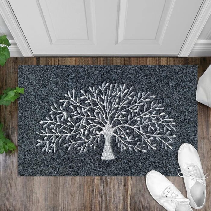 Килимок для дому Baum & Grau Tree of Life (60x90 см) з неслизьким покриттям для входу, коридору, кухні