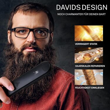 Електрична випрямляч для волосся TENTEK для чоловіків з регулюванням температури, іонізація, захист від опіків, чорний