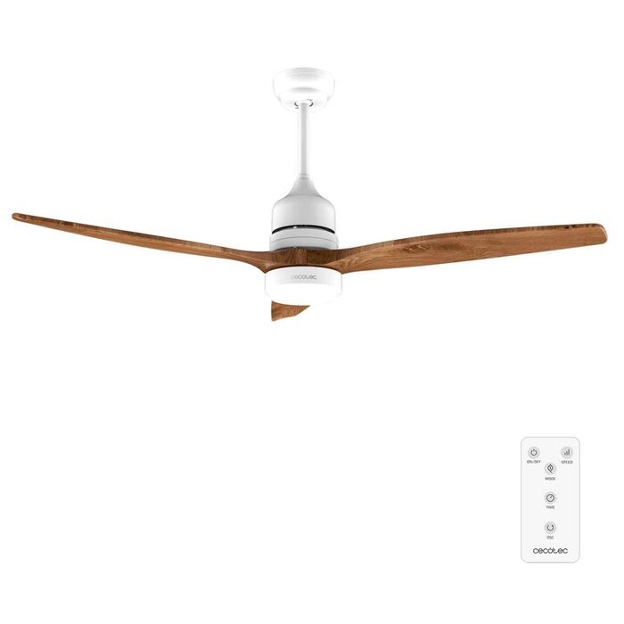 Стельовий вентилятор Cecotec EnergySilence Aero 5275 DarkWood з LED підсвіткою та пультом, 40W, 52 дюйми, DC мотор, зимовий/літній режим