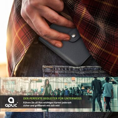 Криза для карт CSL RFID Blocker - захист від NFC/RFID - для 6 карт, компактний, чорний (Тип 2)