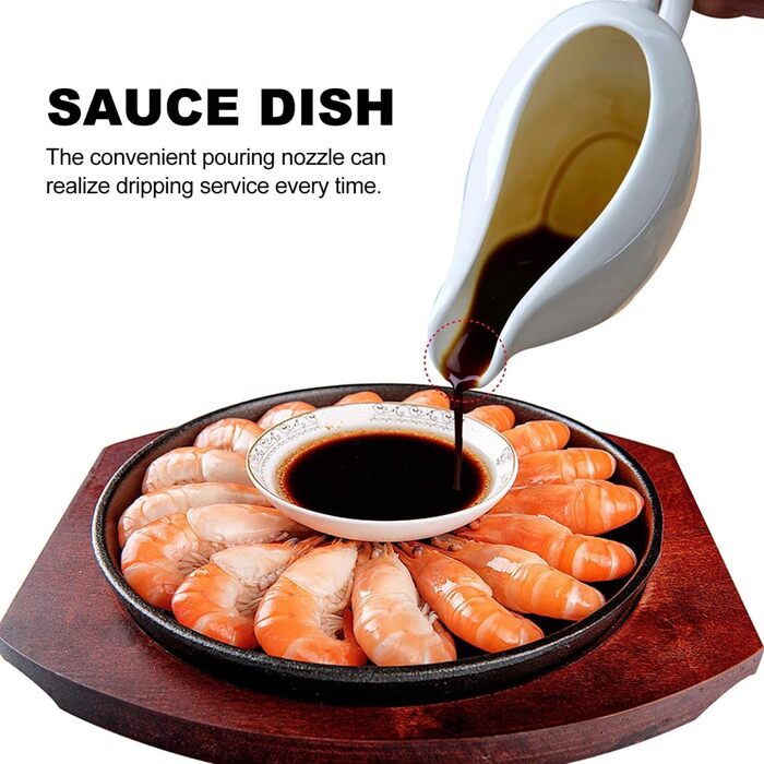 Cabilock Saucepan with Ergonomic Handle, White, Fine Porcelain, Saucepan and Tray for Sauces, Dressings, Salad, Microwave and Dishwasher Safe