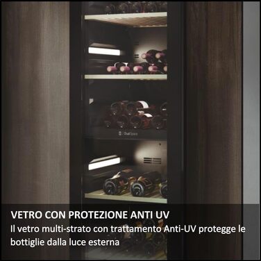 Haier 34 Bottle Wine Refrigerator - 1 Zone Wine Cooler with UV Glass Door, Wi-Fi & Touch Display