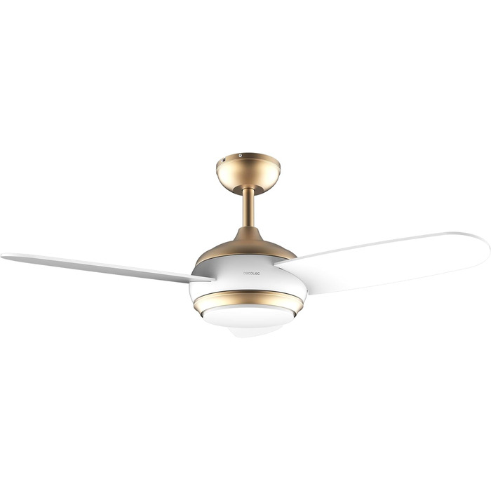 Стельовий вентилятор Cecotec EnergySilence Aero 4265 GoldBlack з LED підсвіткою 18W, діаметр 107 см, пульт, таймер, 3 швидкості, 3 лопаті