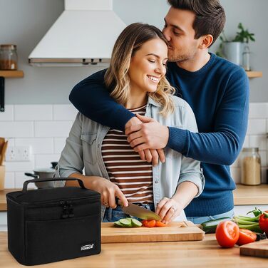 Чохол-холодильник для обіду Mini (Чорний) – Upgrade 2026, Зручний, Легкий, Зручний для роботи та школи