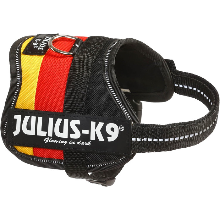 Шлейка для собак K9 Powergeschirr, розмір /2, неонова (S/Mini, з прапором Німеччини)