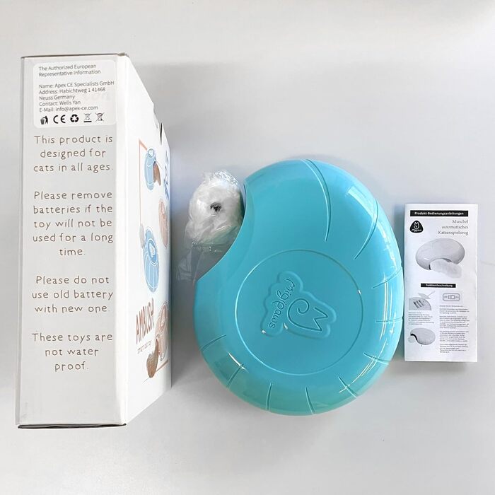 Migipaws Cat Toy, Electric, Interactive, Plush Ball and Tail with Catnip, Squeaking Hide-and-Seek Game in a Mouse Hole, Smart Kitten Teaser, Irregular Movement (Modern)