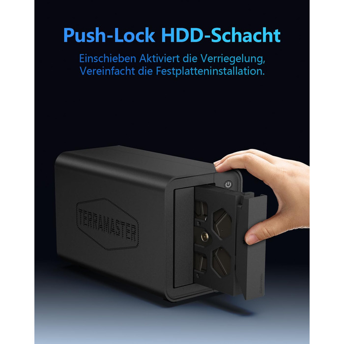 TERRAMASTER F2-425: 2-Bay NAS з Intel x86 Quad-Core CPU, 4 GB RAM, 2.5 GbE LAN - Мережевий сховище для дому (без жорсткого диску)