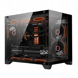 Ігровий корпус для ПК, M-ATX, ITX, із заскленим вікном та 3-ма aRGB вентиляторами, MG-M