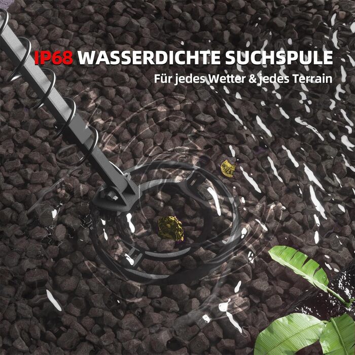 Металошукач GreenRex Profi: водонепроникна котушка 25.4 см, LCD-дисплей, для дорослих та дітей, DSP-чіп, для пляжу, під водою та саду