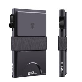 Елегантне металеве картхолдер для 12 карт з RFID захистом (алюміній, сірий)