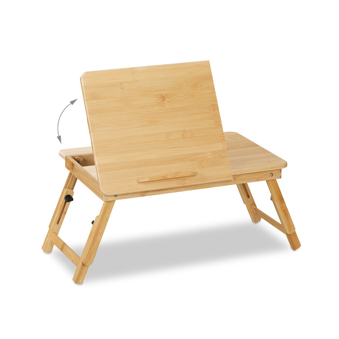 Relaxdays Folding Laptop Table made of Bamboo