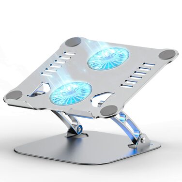 Підставка для ноутбука з регулюванням висоти та RGB вентилятором, складна, з алюмінієвого сплаву, для ноутбуків 10-17