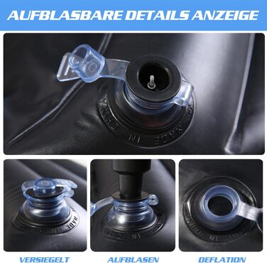 Надувна матрац для авто Ergocar з насосом: для кемпінгу, подорожей, пляжу