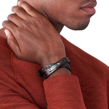 Годинник Fossil Vintage Casual чоловічий шкіряний або з нержавіючої сталі з браслетом (карабiнер, застібка, складний браслет) коричневий