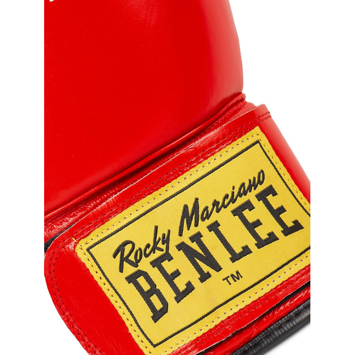 Боксерські рукавички BenLee з натуральної шкіри Fighter (червоний/чорний, 12 oz, однакові)