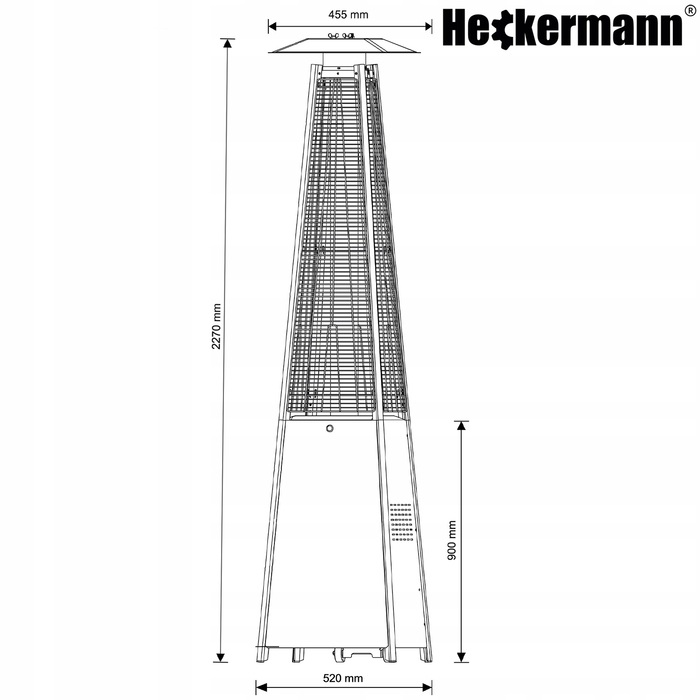Обігрівальна парасолька Heckermann, 227 см, 13 кВт