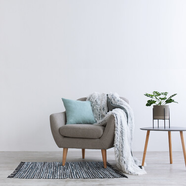 Relaxdays Leather & Cotton Patchwork Rug