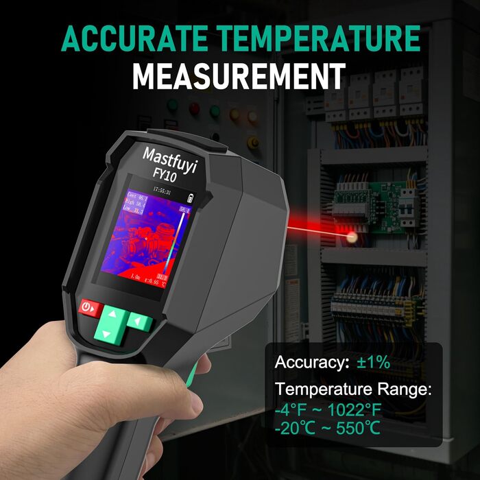 Тепловізор інфрачервоний FY10-black -20℃~550℃, 96x96, 2.4