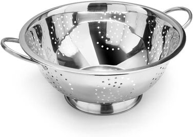 Forgast Colander | 24cm | Standing Colander | Footed Strainer | Salad Strainer | Soup Strainer | Pass Through Strainer | Noodle Strainer | Colander with Handles | Stainless Steel Colander
