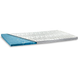 GELAX® | Gel Foam Topper Mattress Pad | 7cm Total Height | Washable Cover with 3D Mesh Climate Band and Border Channels | Density RG 50 | 90 x 200 cm