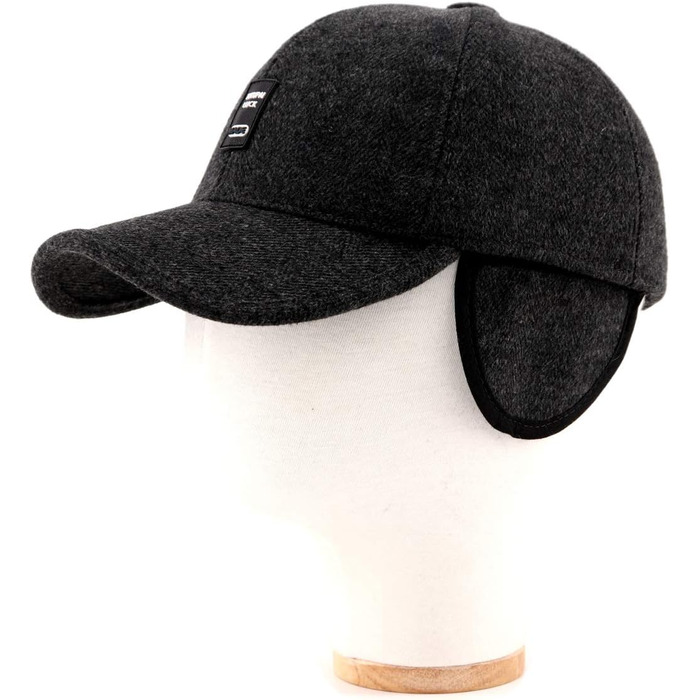 Зимові шапки Gisdanchz 7-7 1/2 з відкидними навушниками, унісекс для роботи та спорту на відкритому повітрі (Чорний)