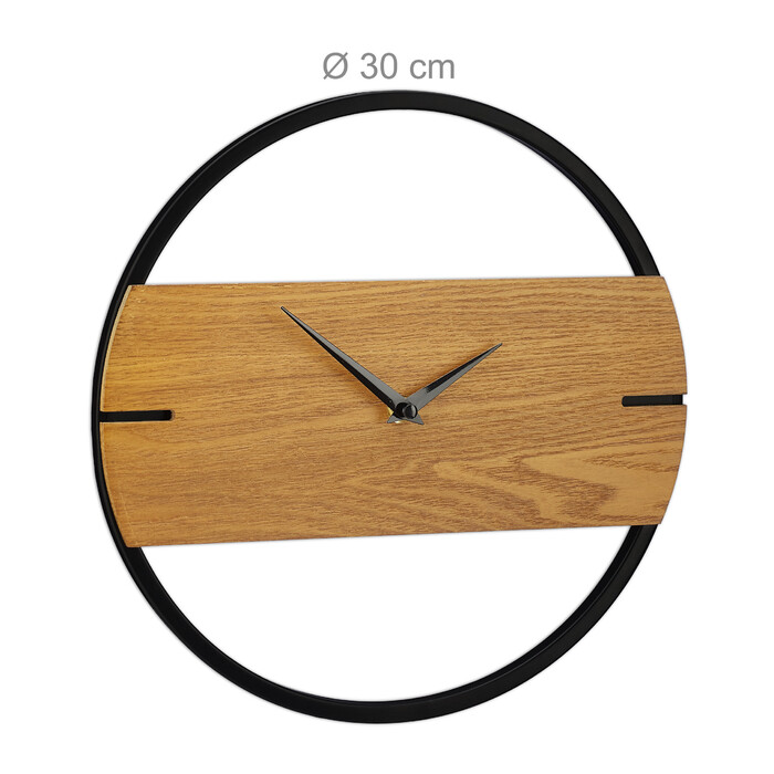 Relaxdays Wall Clock, Wood-Look