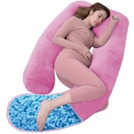 Подушка для вагітних AS AWESLING U-подібної форми, повного тіла, для годування, підтримки, знімний чохол (зелений, піна з пам'яті) (фіолетовий, піна з пам'яті)