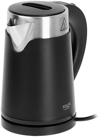 Електричний чайник Adler AD 1372, 0.6 л, Чорний – компактний, для невеликих кухонь, швидкий нагрів