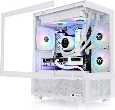 Корпус ПК Thermaltake View 170 TG ARGB Snow Micro-Tower (M-ATX) з темперованим склом, 3 вентилятори ARGB, підтримка водяного охолодження 240/280мм