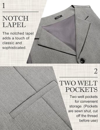 Жилет чоловічий COOFANDY, вузький крій, лаконічний дизайн, сірий