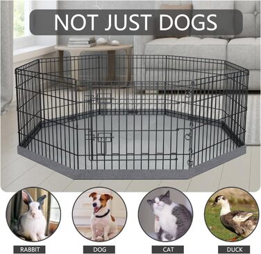 Захисна килимок для вольєру для собак PETIME, водовідштовхувальний, для дому та вулиці, сумісний з 8-панельними вольєрами шириною 61 см