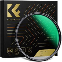 Поляризаційний фільтр K&F Concept Nano X-Serie True Color 82mm CPL - без кольорового відблиску