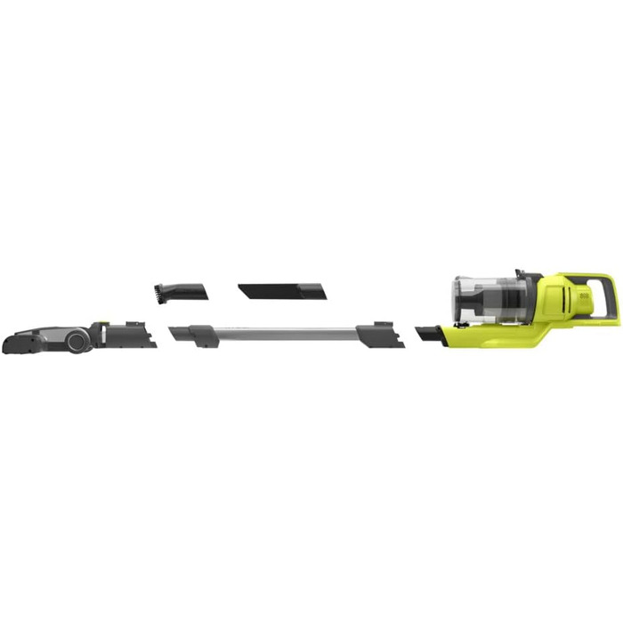 RYOBI акумуляторний пилосос 18V ONE+ безщітковий RSV18BL-0, 900 л/хв, 800 мл, без акумулятора та зарядного пристрою, зелений & антрацитовий