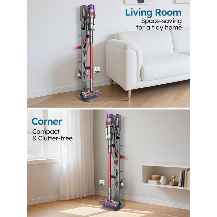 Підставка для пилососа JUPELI, сумісна з V15, V11, DC30, DC31, DC34, DC35, DC58, DC59, DC62. Металева підставка для бездротового пилососа та аксесуарів