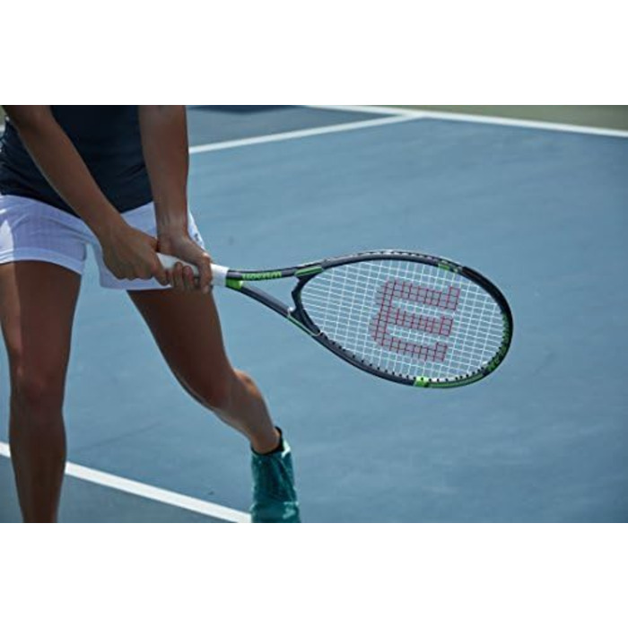 Тенісний ракетка Wilson Tour Slam для дорослих. Розмір ручки 3 - 4 3/8' зелено/чорна (Grip Size 3 - 4 3/8', червона / сіра)