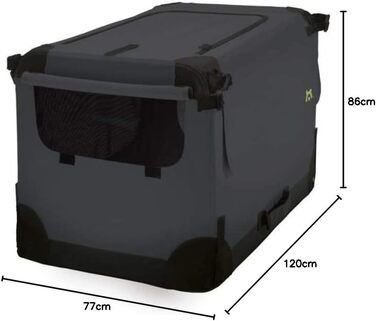 Кінь для собак Maelson Soft Kennel - сірий, 62 x 41 x 41 см, розмір L (120 x 77 x 86 см)