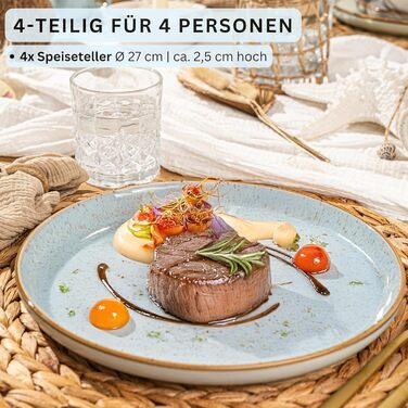 Набір кавових чашок SÄNGER Rio (6 шт.) з кераміки, 430 мл, для кави та чаю, набір для 6 осіб, сумісно з посудомийною машиною та мікрохвильовою піччю