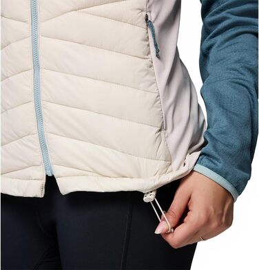 Жіночий жилет Columbia Powder Pass 3 Hybrid Puffer Vest - теплий та зручний (XL, Dark Stone, Crushed Blue)
