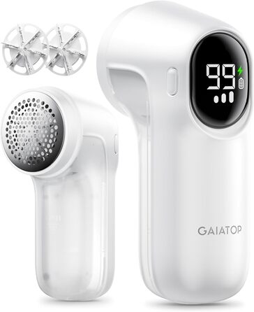 Електричний видалення ворсу Gaiatop: бездротовий знімувач пілінгу з LED-дисплеєм, 6 лез, 3 швидкості