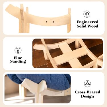 Кішка-компаньйон: підняте ліжко для котів у формі квітки, 55x55 см, велике ліжко-софа для котів, стильний стільчик з еластичним м'яким подушками, меблі для котів для сну, білий (морський блакитний)